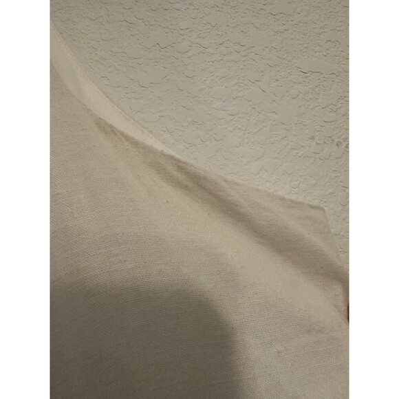 Nina Leonard White Buttercream Linen Sleeveless Dress Gold Buttons Size 16 - Picture 5 of 8